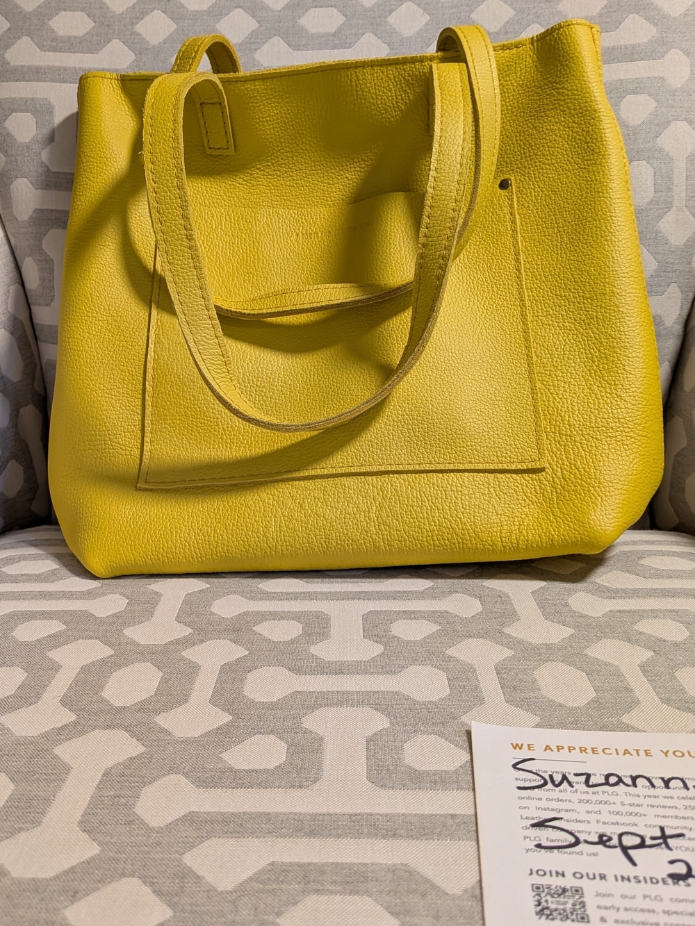 Portland Leather Goods FSCB Zip Tote Bag - Canary!